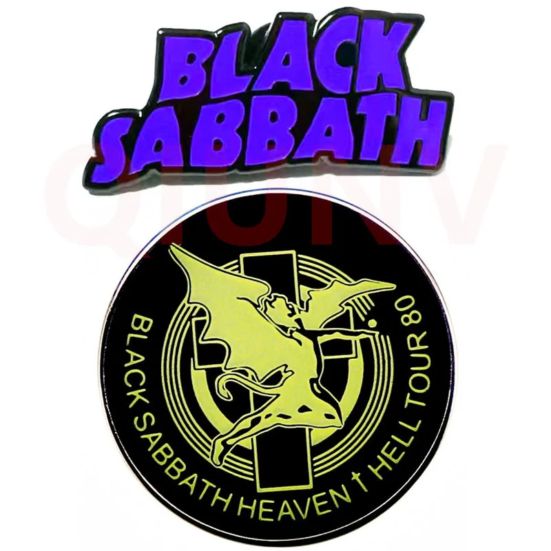 Black Sabbath 666 Henry Tour Brooches Enamel Pin Brooch Badge Lapel Pins Hard Metal Alloy Jacket Decoration Ornaments Jewelry