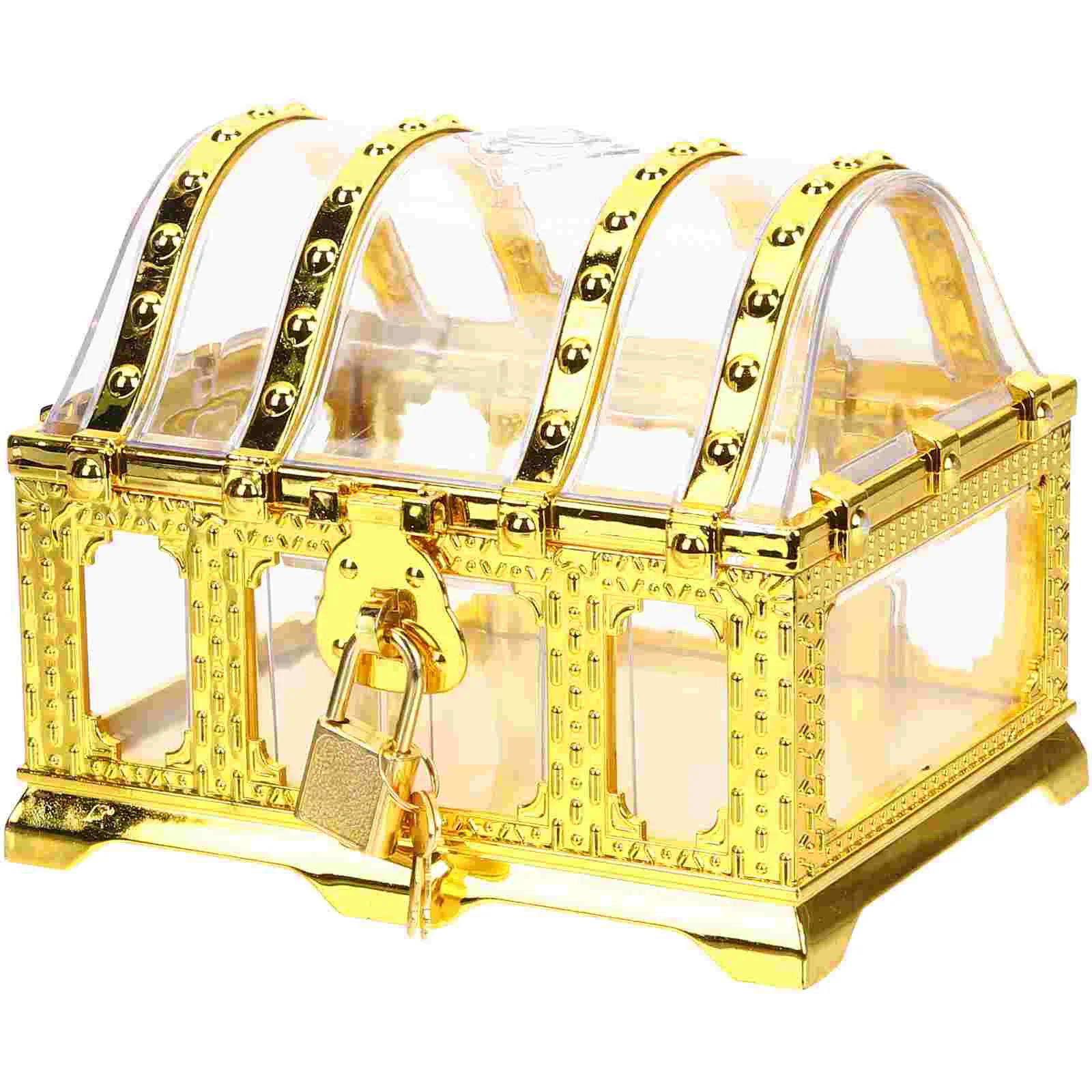 

Box Treasurepirate Toy Kids Clear Transparent Decorativemoney Saving Caribbean