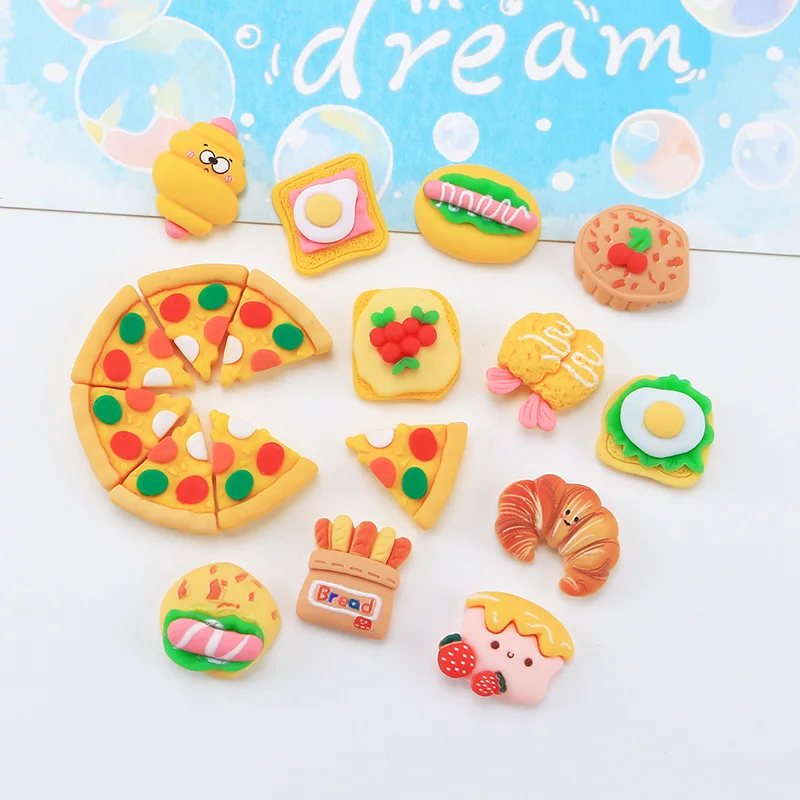 

Каучуковый Симпатичный мини-кекс в виде клубники, ветчины, колбасы с плоским основанием, кабошон, DIY, скрапбукинг, кавайные украшения, аксесс...