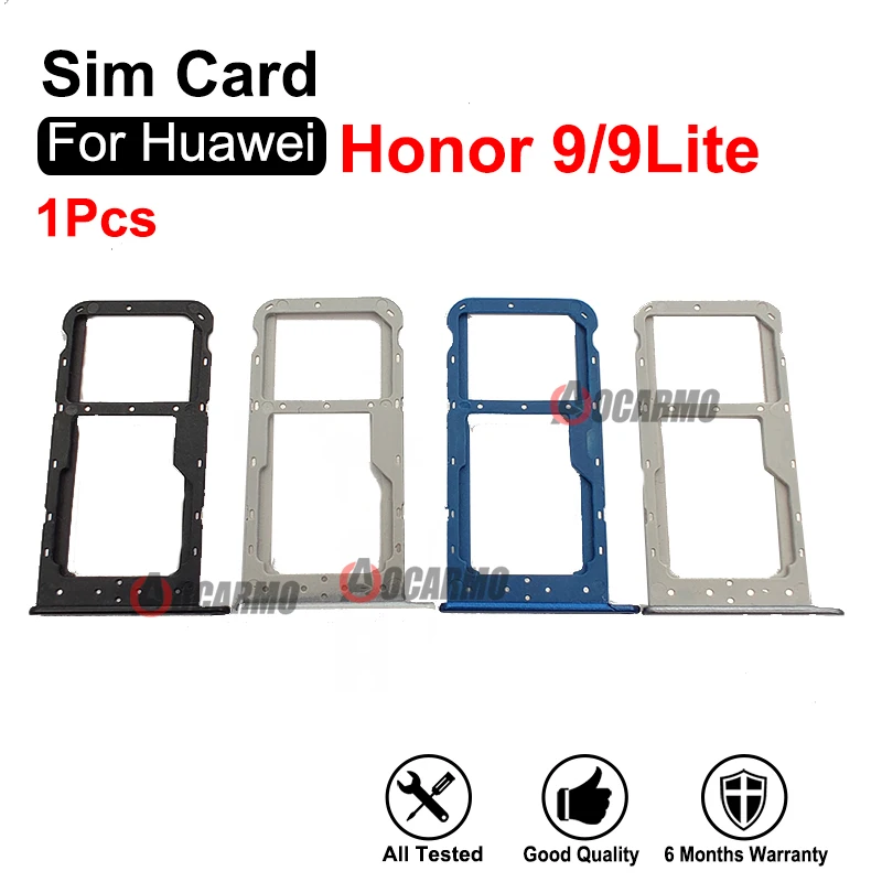 Фото 1 шт. светло-синий серый белый золотой серебряный для huawei Honor 9 Lite 9 Lite лоток для SIM-карты слот держатель запасные части №1
