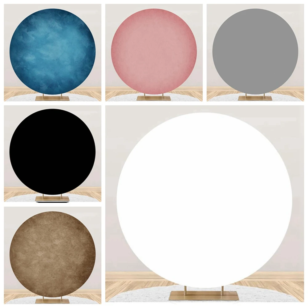 

Solid Color Gradient Abstract Round Backdrop Baby Birthday Party Self Portrait Wedding Custom Circle Photography Background Prop