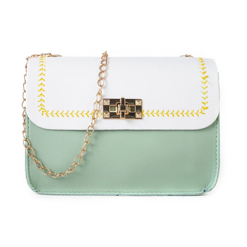 Small Women's Bag Color Contrast Square Luxury Designer  Handbags Crowd Trend Shoulder Messenger