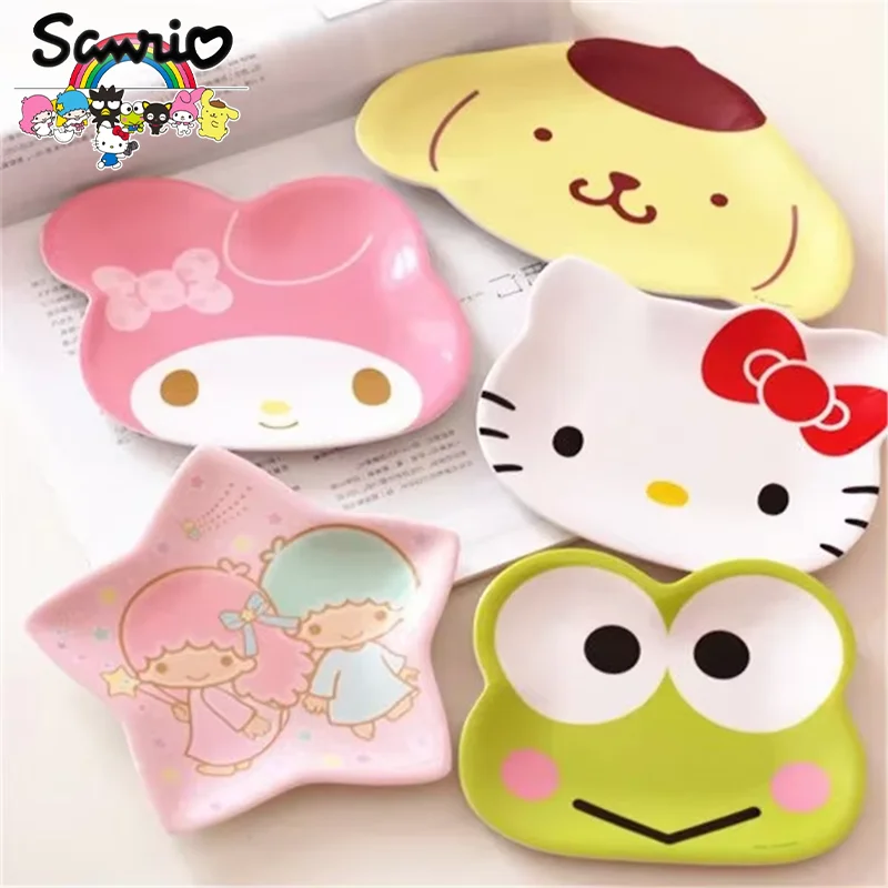 Sanrio Hello Kitty обеденная тарелка с рисунком мелодии для творчества фруктовые тарелки
