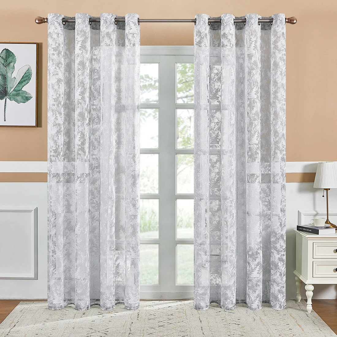 

New window screen solid color snowflake warp knitted yarn living room bedroom floating window is opaque, people customize
