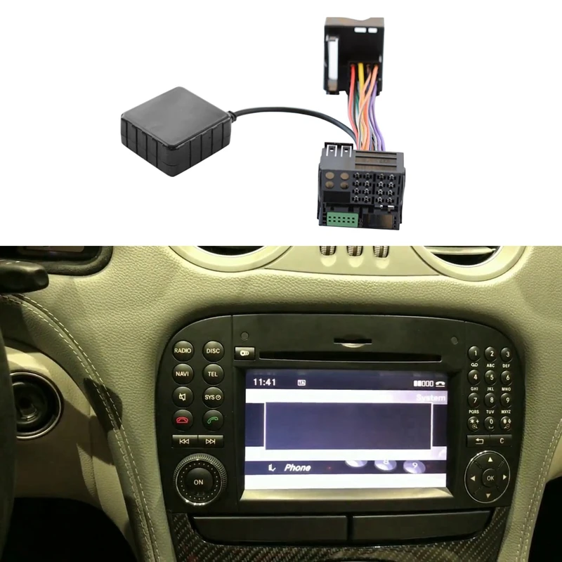 

Car Audio Bluetooth 5.0 Receiver Aux Adapter for Benz CLC SLK SL 2008- Comand NTG 2.5 Radio Module Bluetooth Aux Cable
