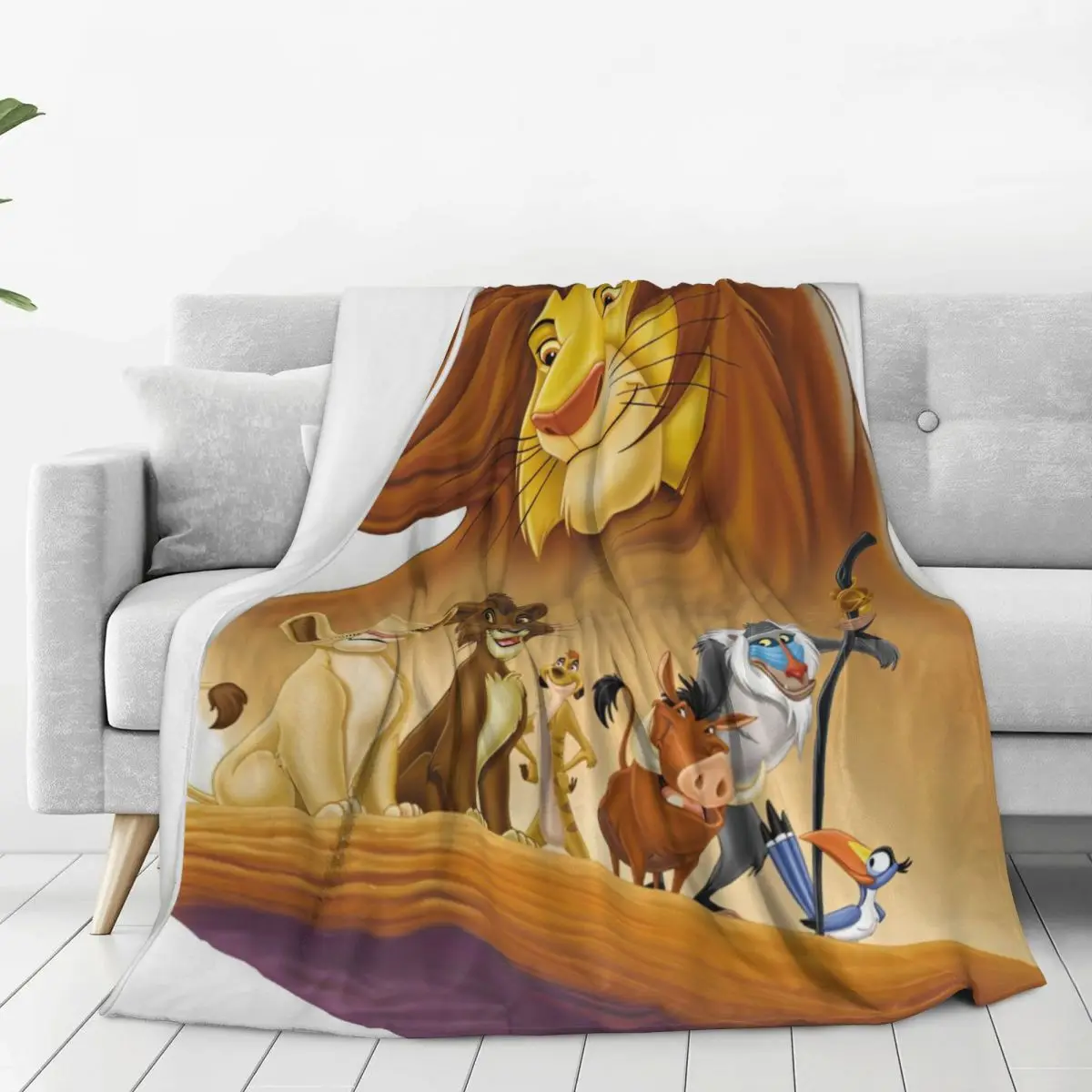 Одеяло Simba The Lion King американское анимированное пленочное теплое мягкое плюшевое