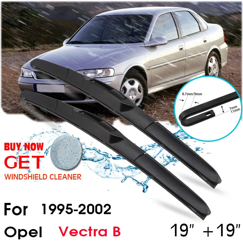 

Car Wiper Blade Front Window Windshield Rubber Silicon Refill Wipers For Opel Vectra B 1995-2002 LHD/RHD 19"+19" Car Accessories