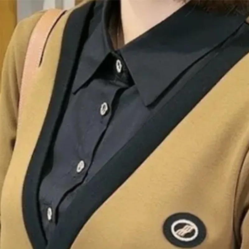 Осенне-зимний однотонный модный Повседневный свитер с длинным рукавом