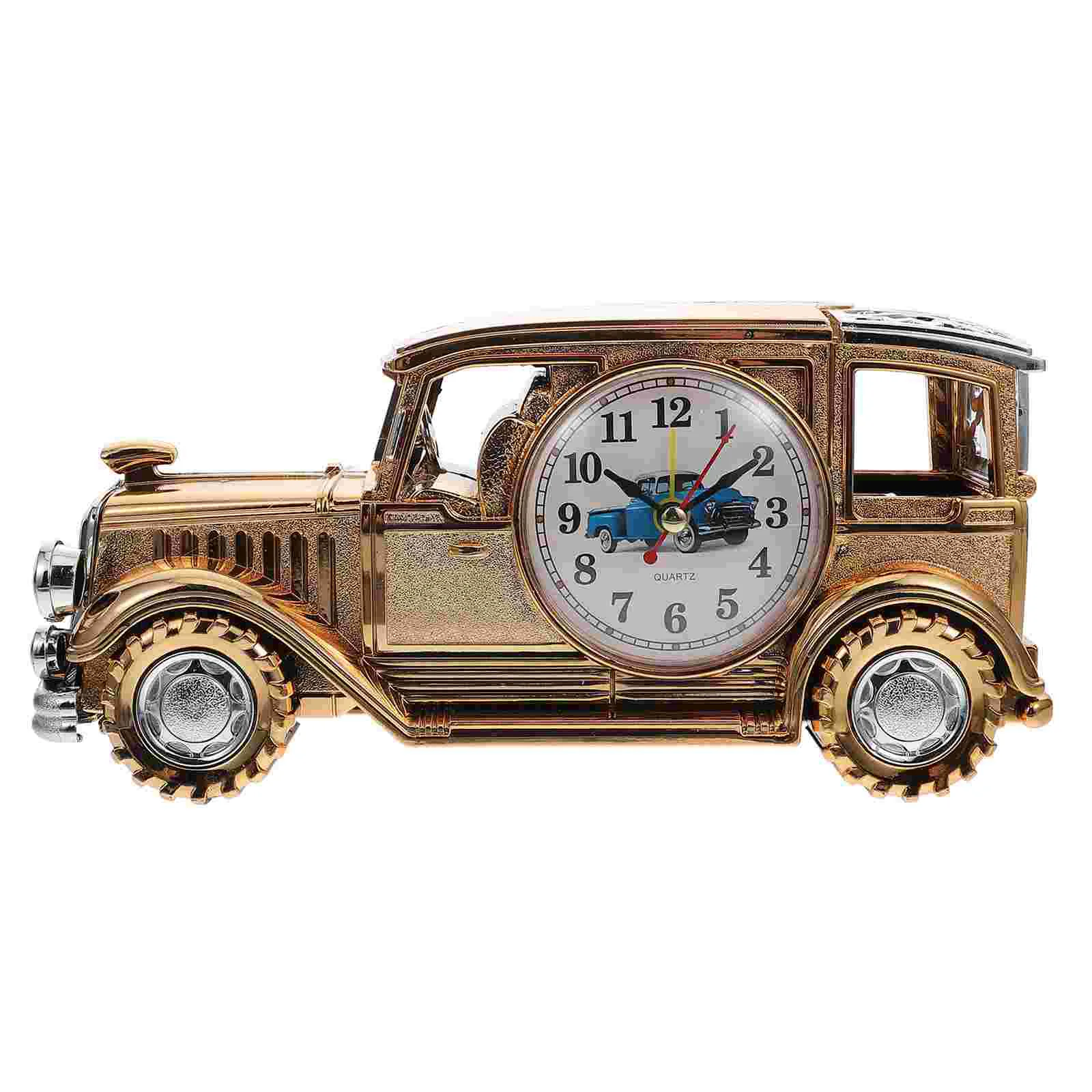 

Artistic Vintage Clock Decor Novel Classic Car Clock Adorn Home Desktop Ornament