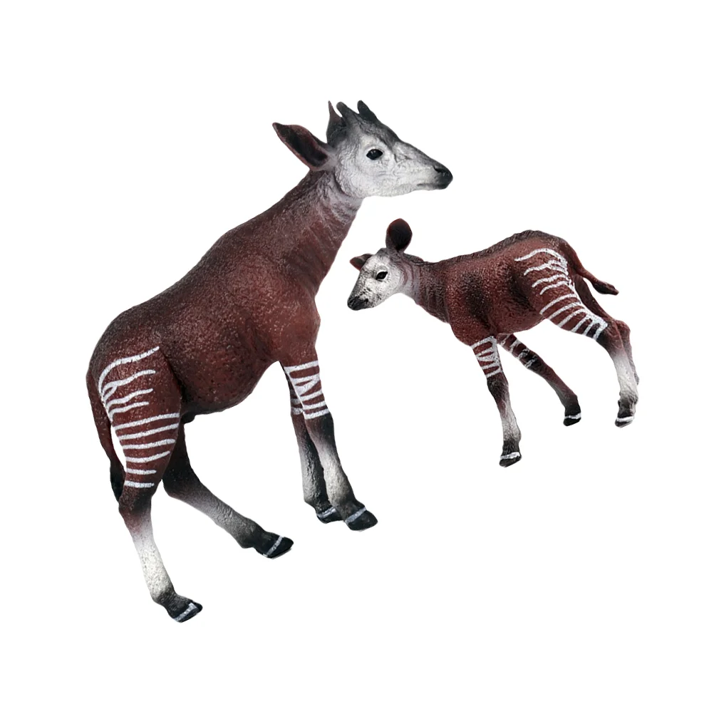 

Animal Model Toy Sculpture Wildlife Desktop Decoration Okapi Table Ornament Static Figurine Wild Supply Giftcraft Office