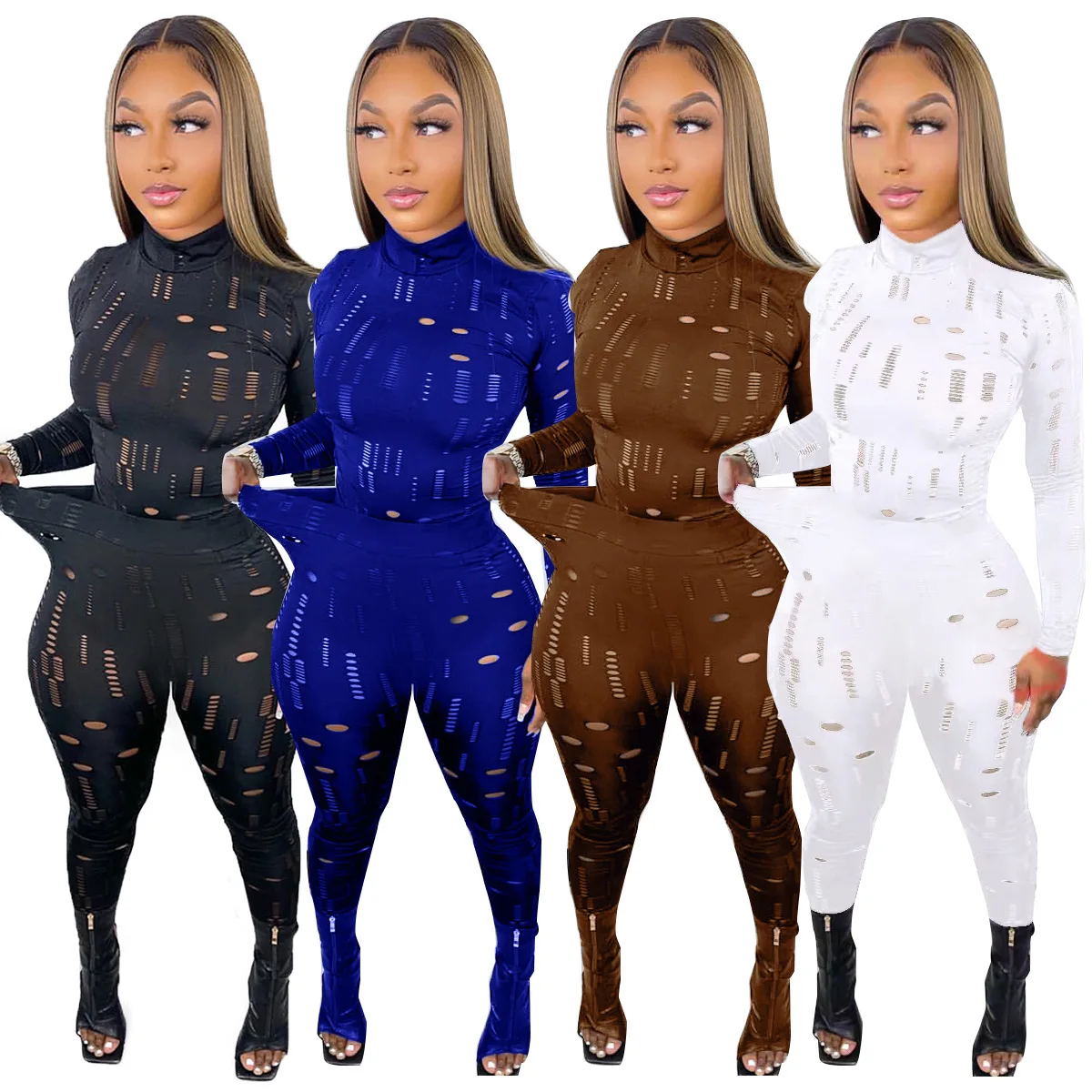 

Casual Women Tracksuit Sportsuit Two Piece Set Shirt And Long Pants Has Stretch Solid Color Clothes For Women Outfit