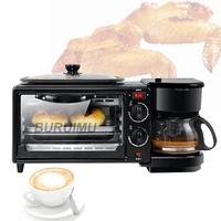 electric 3 in 1 household breakfast machine mini bread toaster baking oven omelette fry pan hot pot boiler food steamer