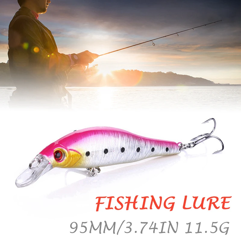 

Fishing bait Sakura pink 95mm Sinking Action Bass Trout Amur pikc fake lure Freshwater Saltwater bait Productive when trolling