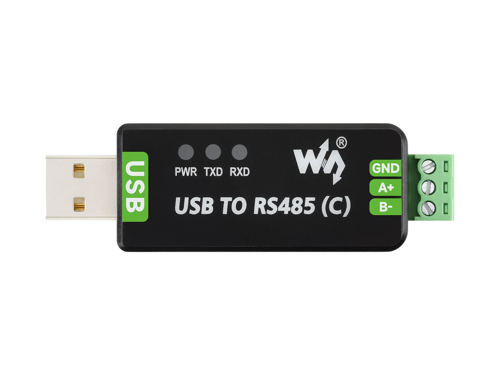 Фото Промышленный изолированный двунаправленный преобразователь Waveshare USB в RS485 (C), чип FT232RNL, встроенный изолированный трансивер №1