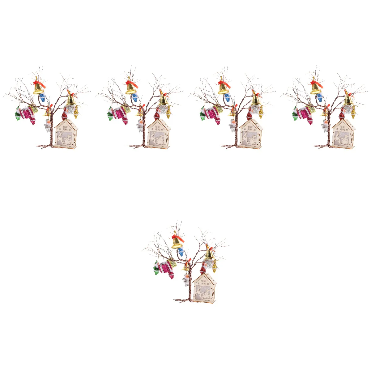 

5 Sets Wire Tree Craft Xmas Wire Tree DIY Craft Set Christmas Party Decor Crafts