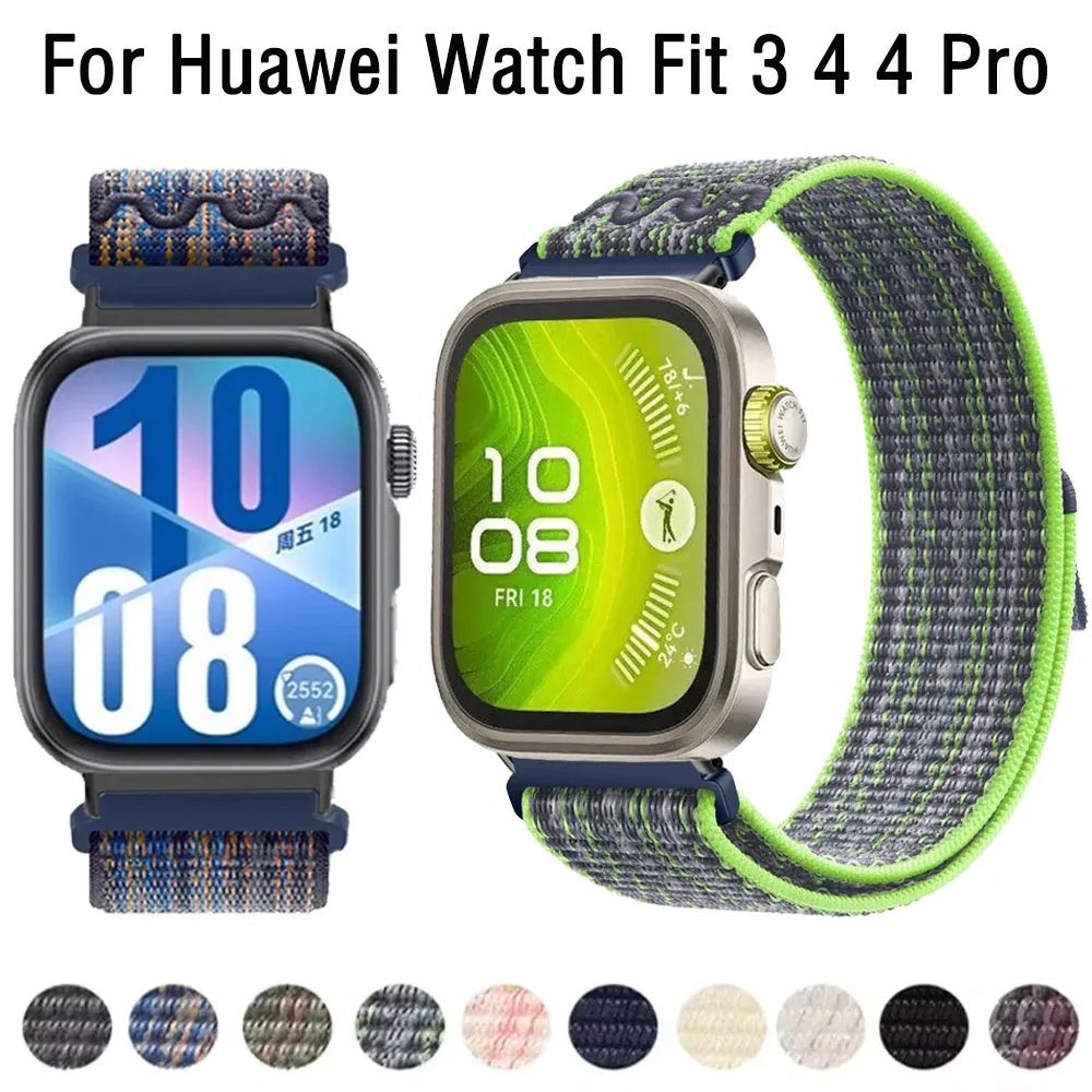 Фото Нейлоновый ремешок с петлей для Huawei Watch Fit 5/5 Pro, спортивный удобный ремешок для часов Huawei Watch Fit 4 Pro/4/3, аксессуары для браслетов №1