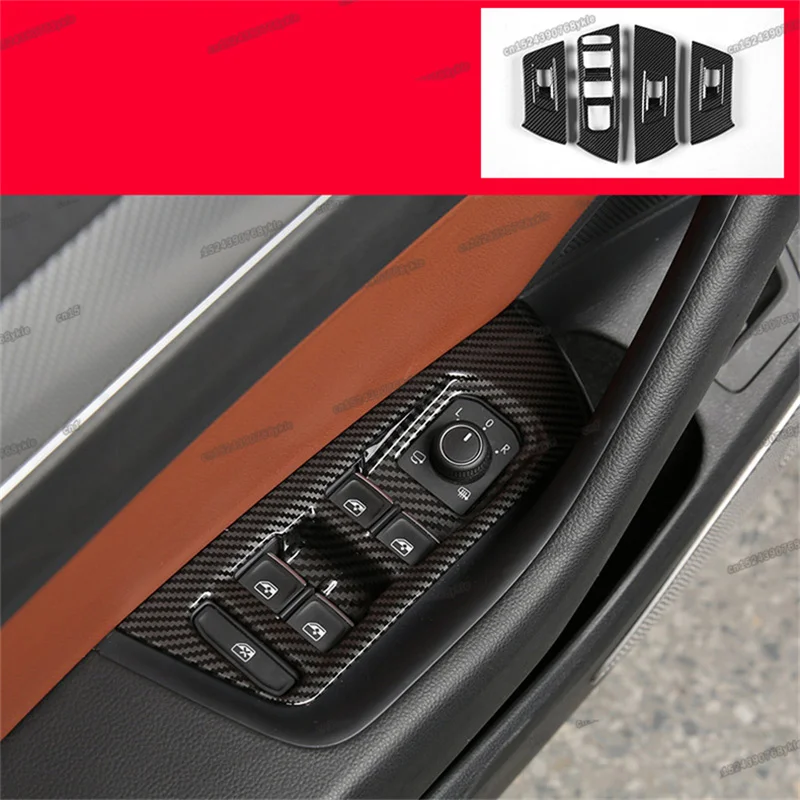 Панель переключателя стеклоподъемника автомобиля из углеродного волокна для