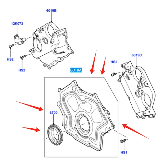 LR 011995 Нижняя крышка ГРМ двигателя для Land Rover Range Sport LR4 Velar NEW DEFENDER 2010-2025