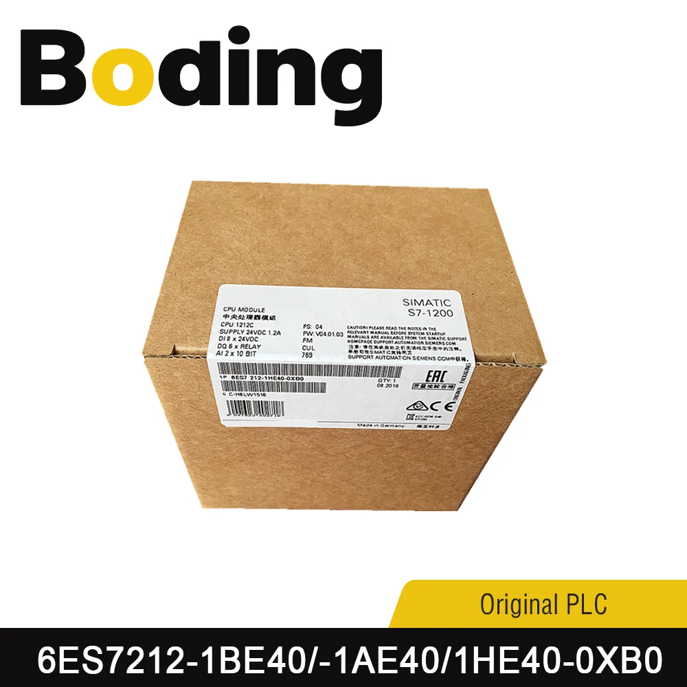 Оригинальный ПЛК Boding 6ES7212-1BE40-0XB0 6ES7212-1AE40-0XB0 6ES7212-1HE40-0XB0 6ES7212-1AD30-0XB0 6ES7212-1BD30-0XB0