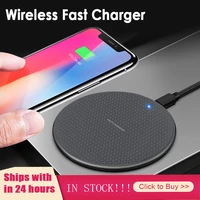 wireless fast charger ultra thin metal pad 10w wireless fast charger for iphone 11 12 13 pro max xiaomi 12 samsung usb charger