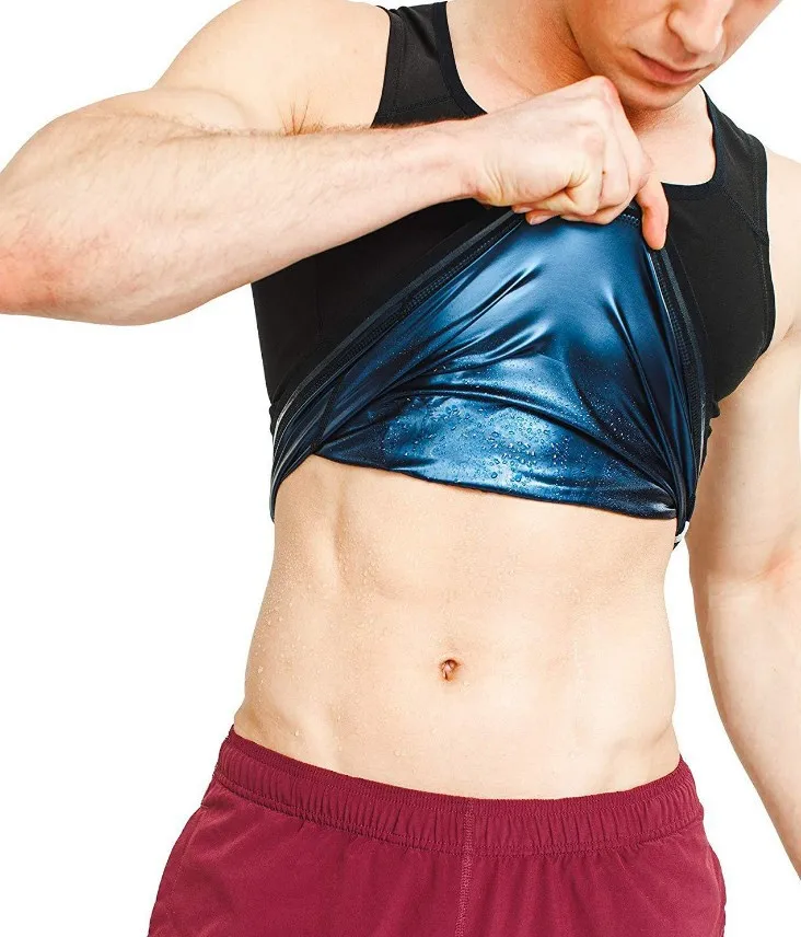 

Men's Sweat Vest Body Shaper Shirt Thermo Slimming Sauna Suit Weight Loss Black Shapewear Neoprene Waist Trainer