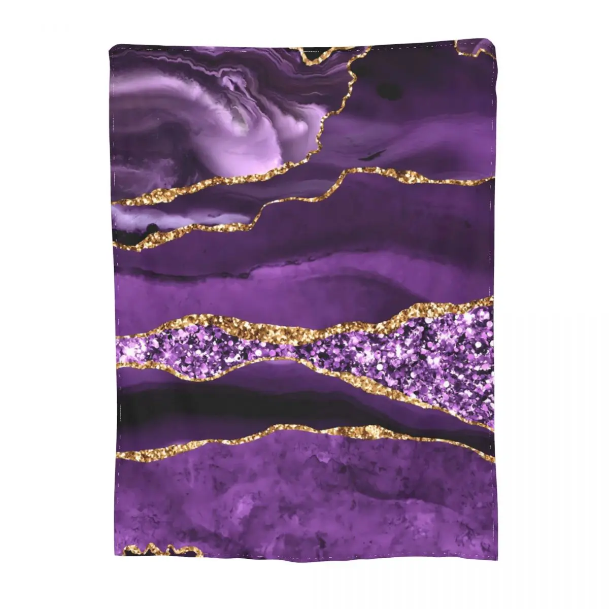 

Marble Print Blanket Purple And Gold Furry Bedroom Throw Blanket Knee Customize Blankets