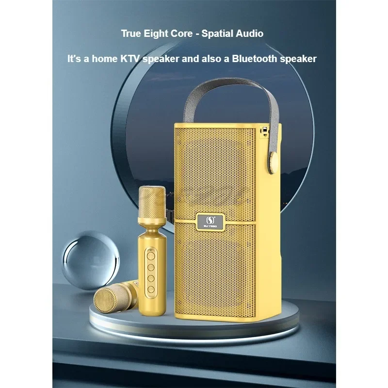 Внешний беспроводной Bluetooth-динамик YS-218 с двумя микрофонами KTV 3 дюйма