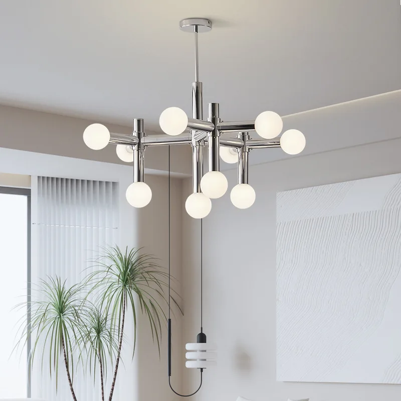 

SANDYHA Nordic Magic Bean Molecular Design Chandeliers Led Salon Lamp Living Dining Room Bedroom Lustres Pra Sala Pendant Light
