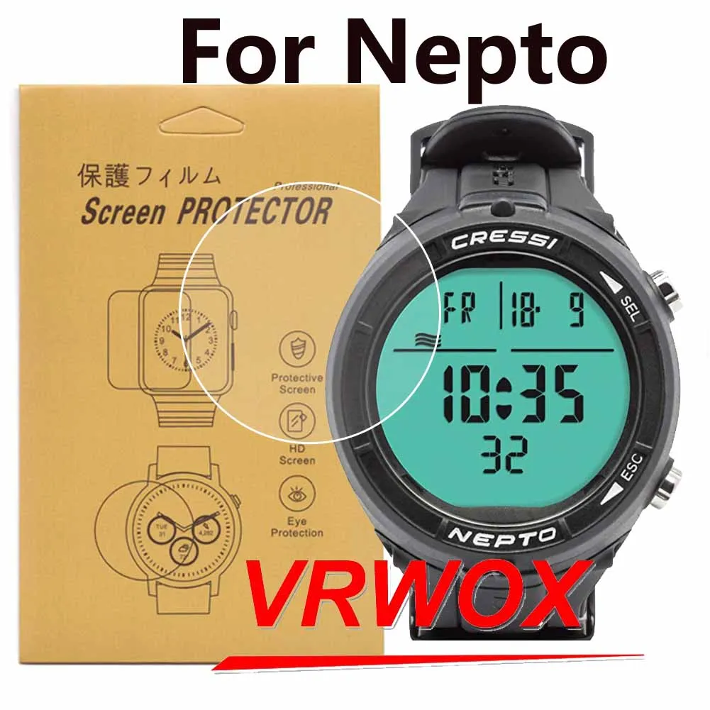 

3Pcs Screen Protector For Cressi Nepto Freediving Watch Computer Clear Glass And TPU Nano Explosion-proof