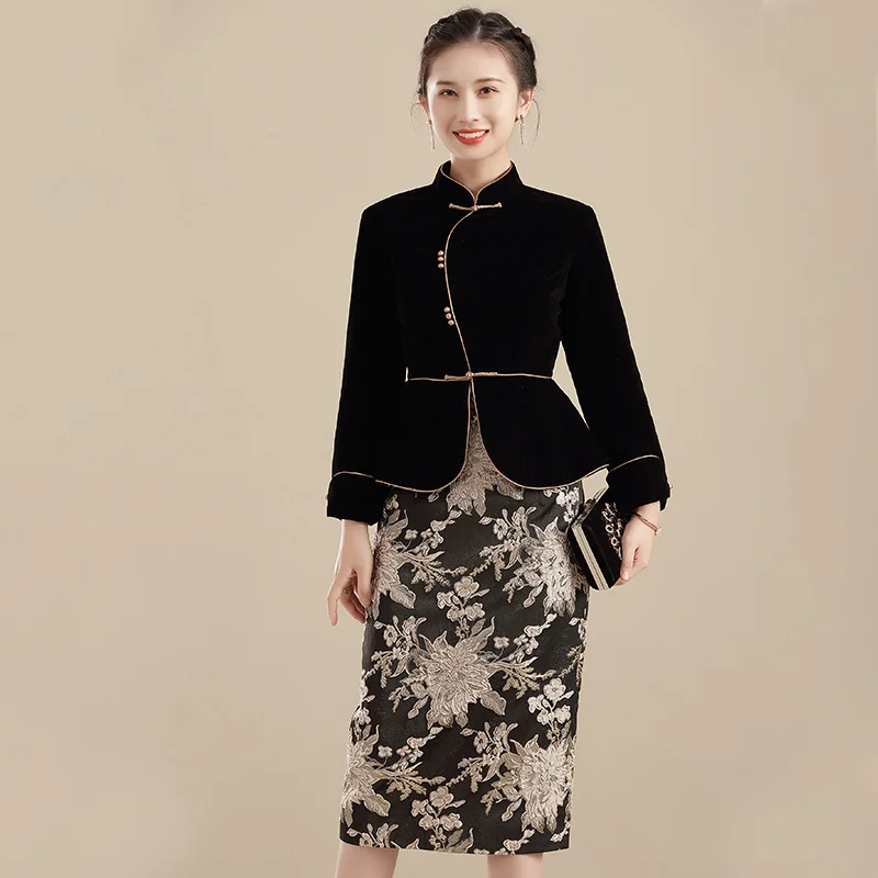 

2023 китайский новогодний костюм, вечерний женский костюм