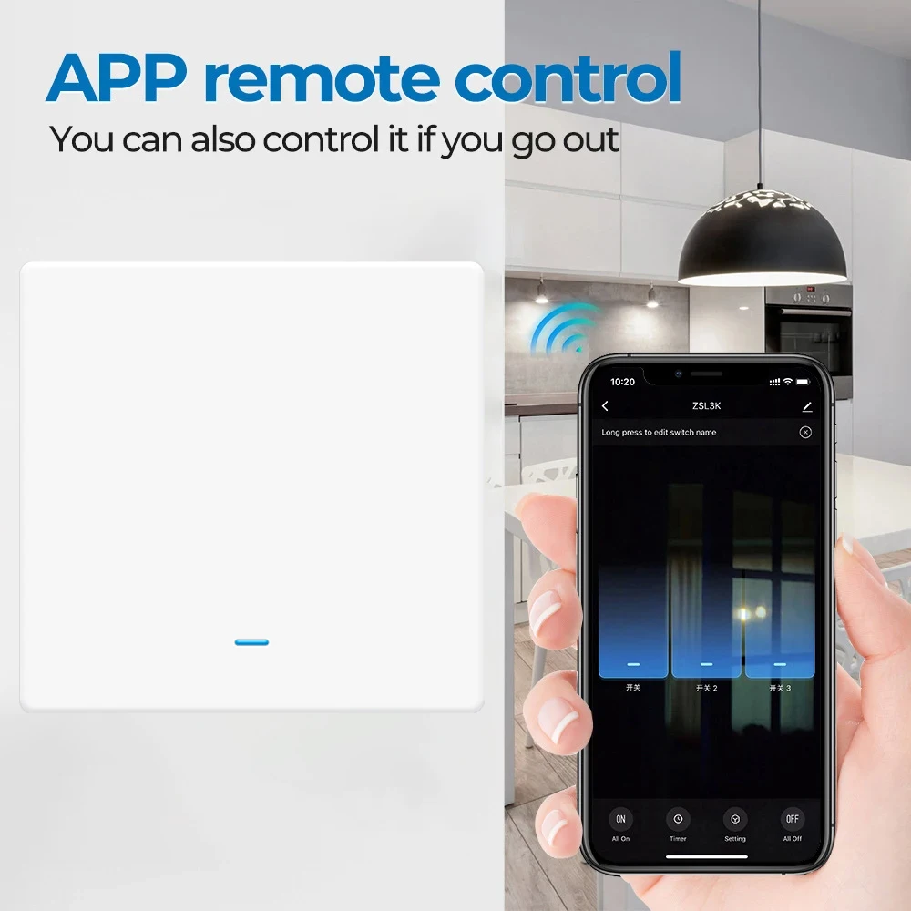 Умный выключатель света Tuya Zigbee EU UK