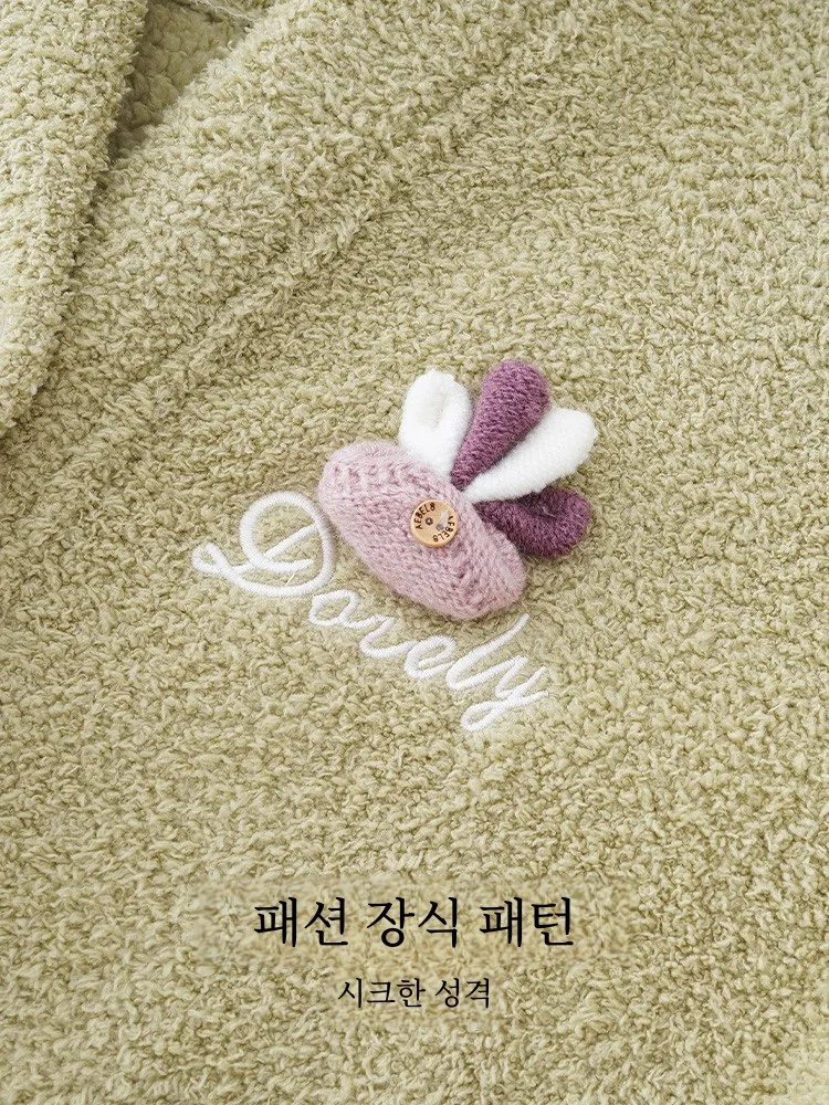 Древние и современные женские пижамы осенне-зимние фланелевые полуутолщенные