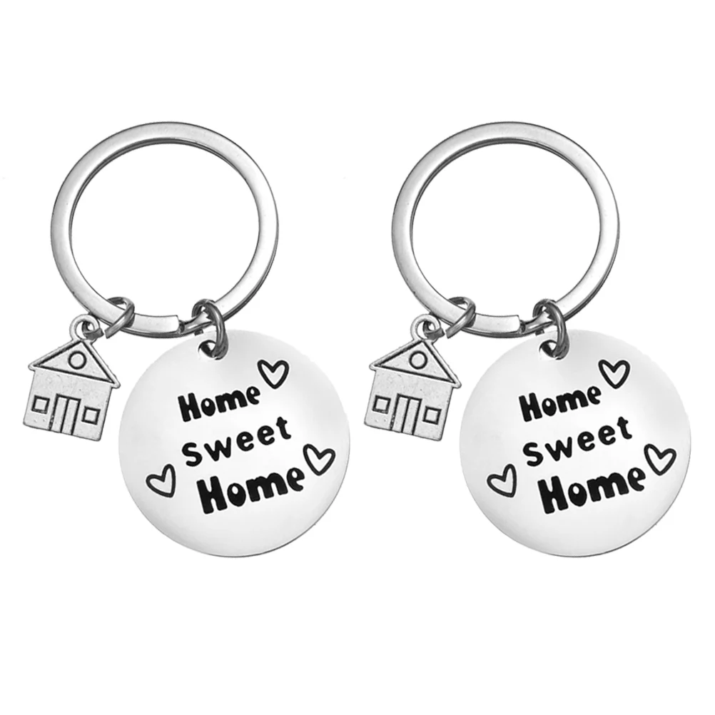 

2pcs Hanging Ornaments Housewarming Gift Ideas New Home Keychain Metal Couple Keychain New Home 2022 Keychain