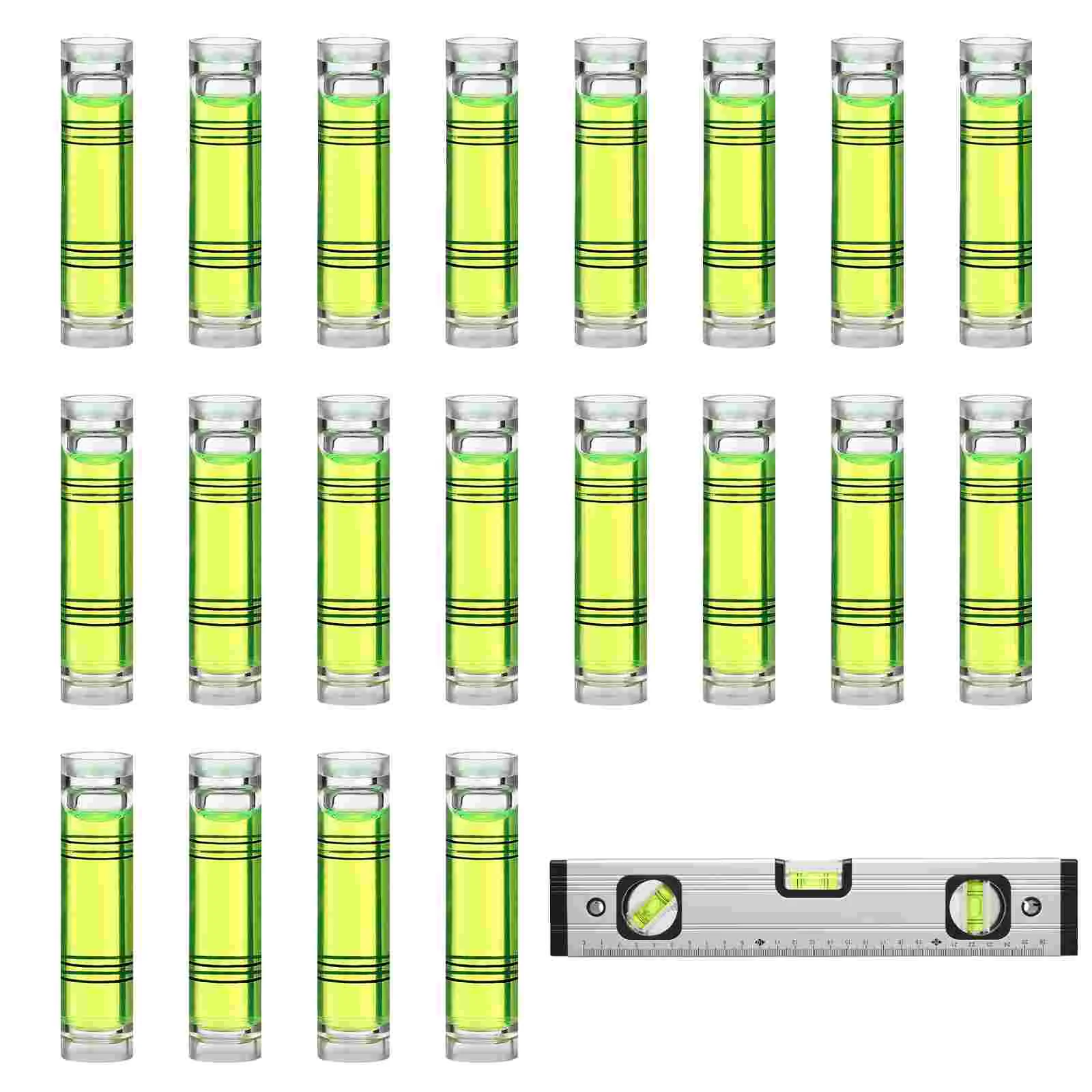 

50 Pcs Bubble Spirit Level Magnetic Tool Pocket Measuring Tools Horizontal Ruler High Precision