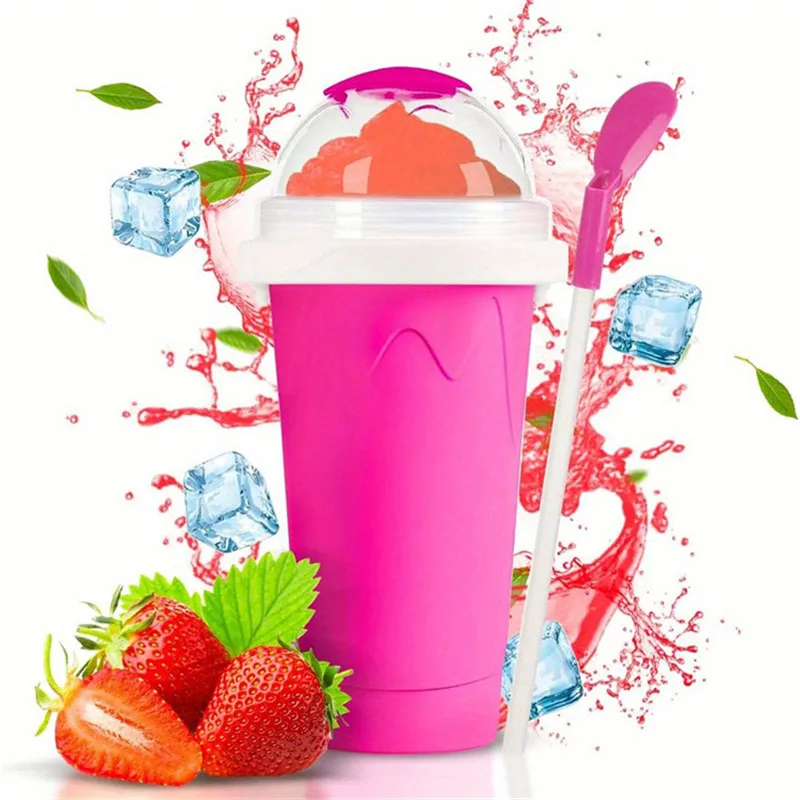 

Quick-Frozen Slushy Cup Silicone Molds Ice Cube Maker Homemade Milkshake Bottle Slush Slushy Maker Popsicle Shake