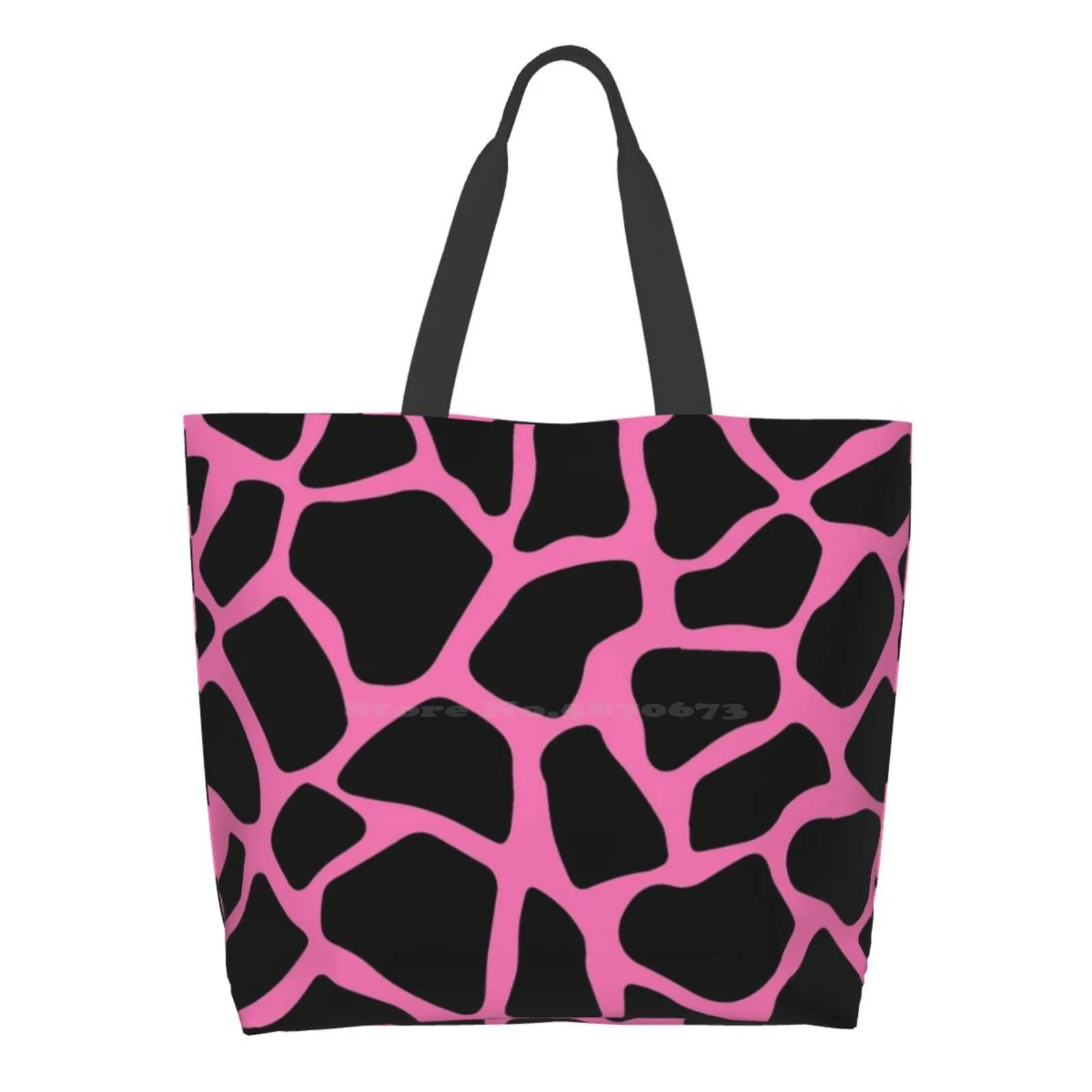 

Giraffe Print 2 Reusable Household Tote Bags Storage Bags Giraffe Zebra Leopard Leopard Cheetah Snow Leopard Tiger Clouded