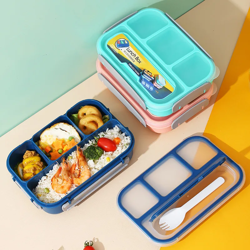 

Lunch Box Bento Bento Box Lunch Box for Student 4 Compartment Bento Bento Box Microwave Dishwasher Safe Freezer