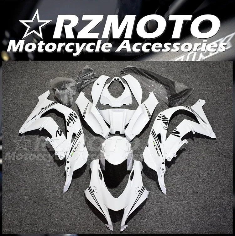 

Комплект обтекателей из АБС-пластика, 4 подарка, подходит для Kawasaki Ninja ZX-10R ZX10R 2016 2017 2018 2019 16 17 18 19, кузов белого цвета