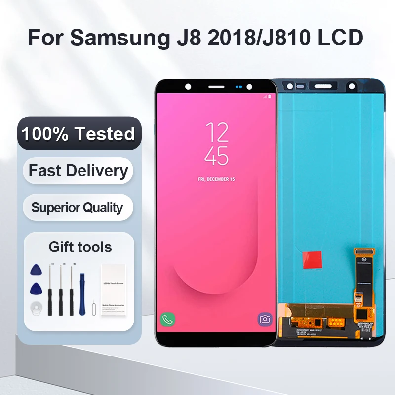 

1Pcs 6.0 Inch For Samsung Galaxy J8 2018 Lcd J810 Display With Touch Screen Digitizer Repacement J800 Assembly With Tools