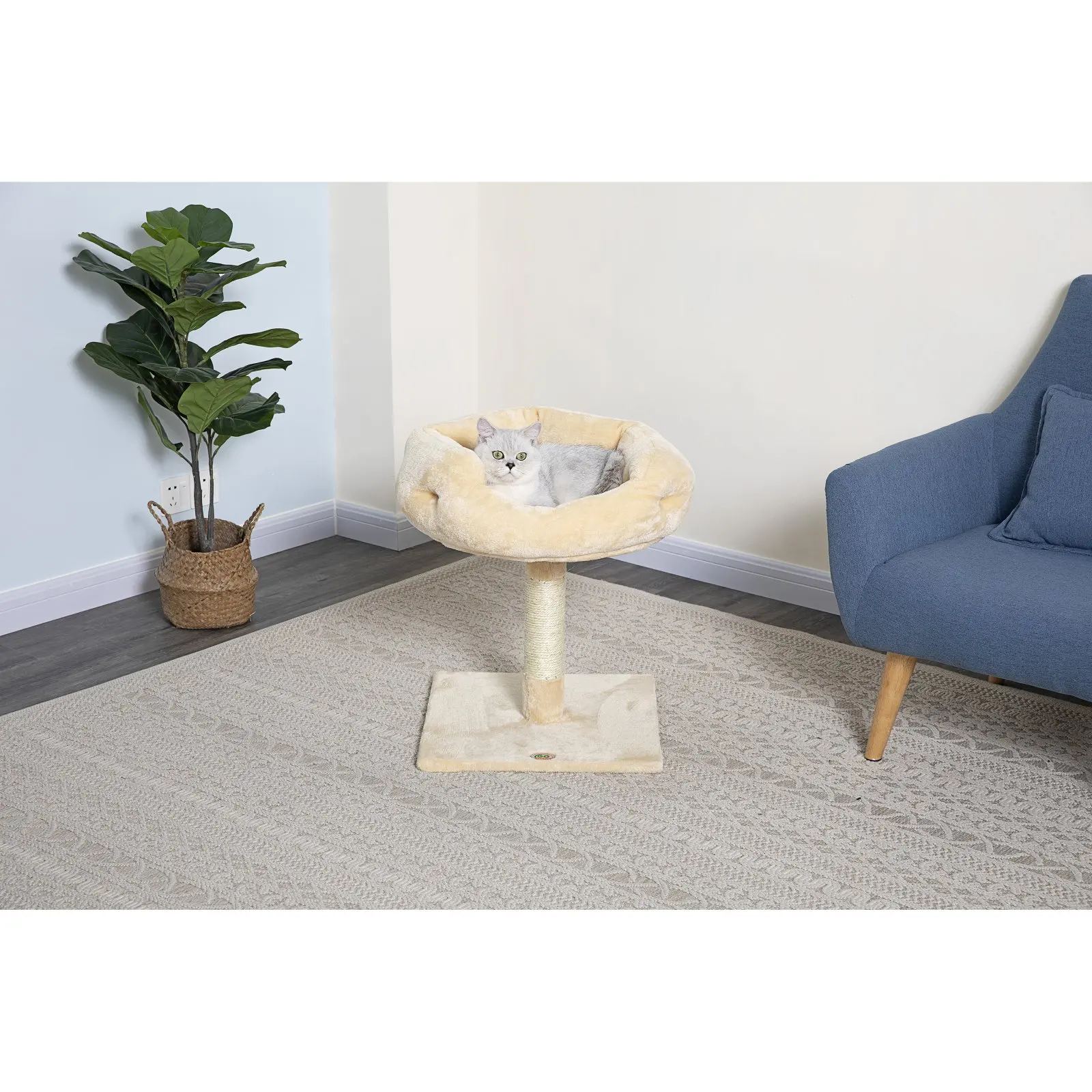 

HMTX Go Pet Club 24 in. Cat Tree Condo Scratcher Post Pet Bed Furniture