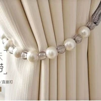 1pc curtain tie backs rope curtain tiebacks with bling crystal beads curtain decor accessories clips curtain holders for drape