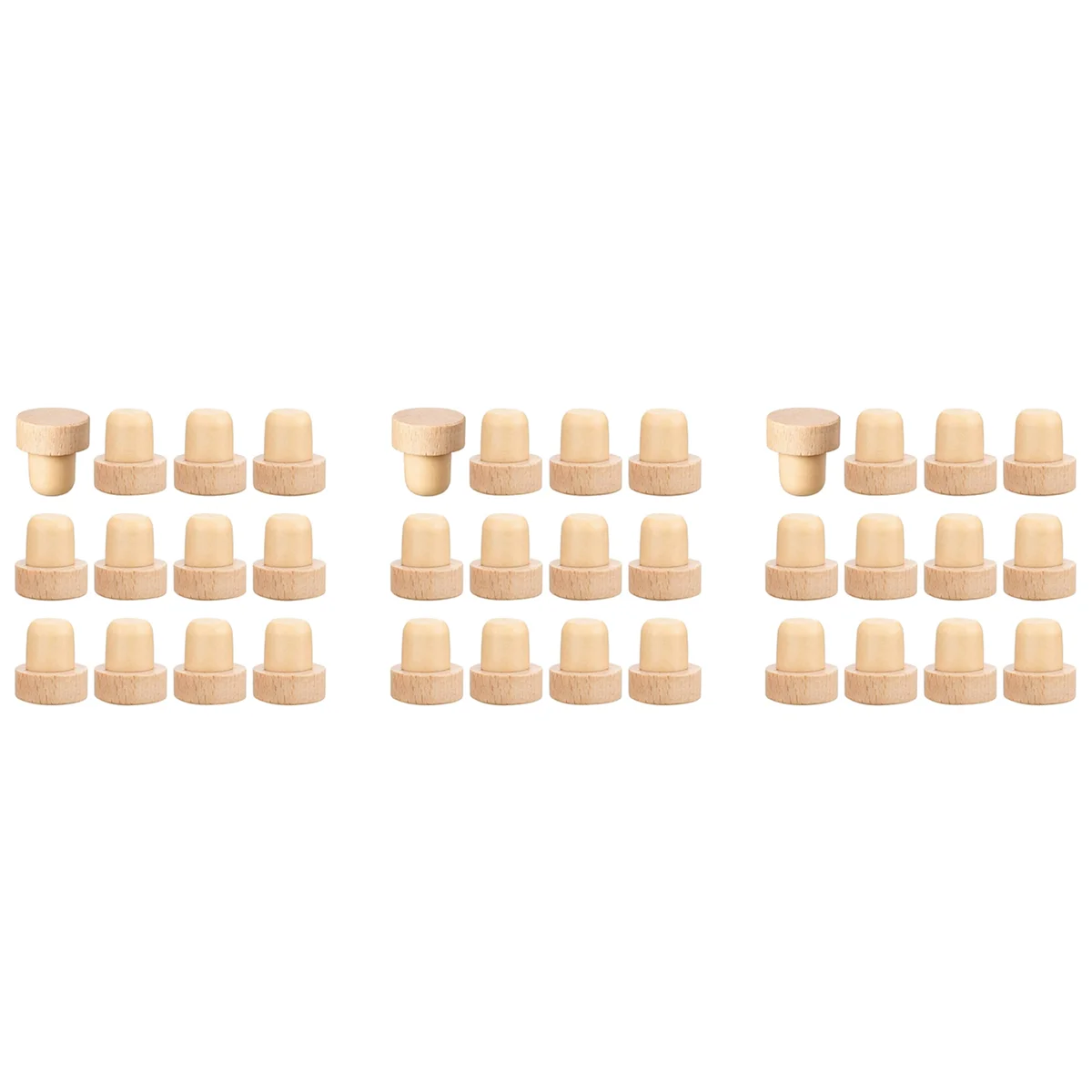 

Wine Bottle Corks T Shaped Cork Plugs for Wine Cork Wine Stopper Reusable Wine Corks Wooden and Rubber (36 Pieces)