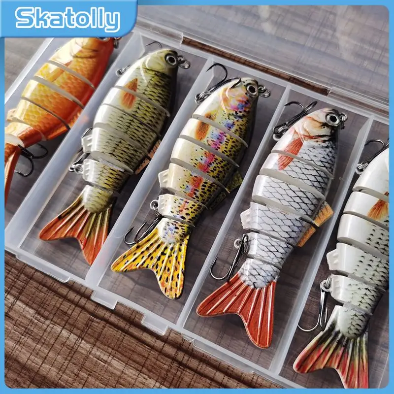 

5PCS/Set Wobblers Fishing Lures Multi-section Hard Bait 10cm Artificial Luya Bait Minnow Crankbait Jig Perch Carp Fishing tackle