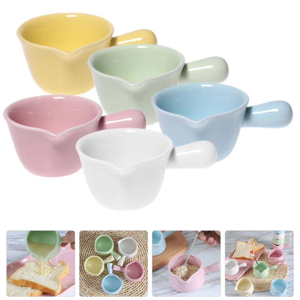 

Pitcher Measuring Ceramic Sauce Coffee Creamer Gravy Mug Frothing Cream Pot Saucepan Cup Frother Dispenser Jug Boat Cups Pourer