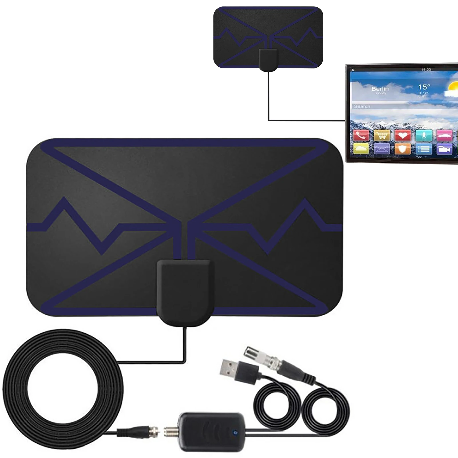Цифровая ТВ-антенна 4K UHD с высоким коэффициентом усиления HD DVB-T Smart TV D Box цифровой