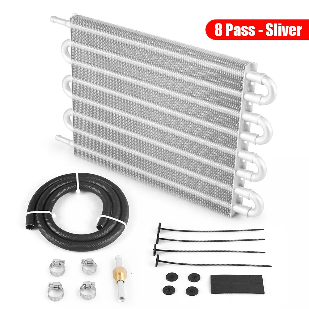4 ряда, 6 рядов, 8 рядов, Универсальный алюминиевый масляный радиатор с дистанционным управлением, автоматический ручной комплект преобразователей радиатора
