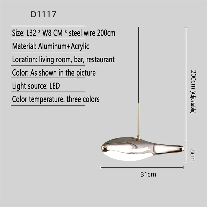 Скандинавский подвесной светильник AOSONG современная простота прикроватная лампа