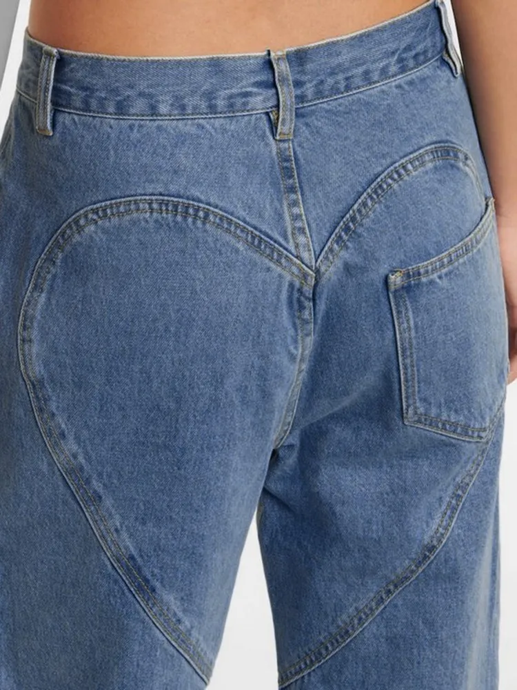 Джинсы XIZIHUPAN Женские повседневные лоскутные брюки из денима с бриллиантами