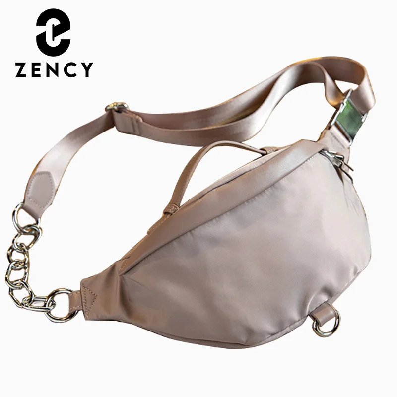 

Zency Soft Nylon Chest Bag High Quality Ladies Multi-functional Messenger Bags Classic Daily Casual Female Crossbody Bag Black