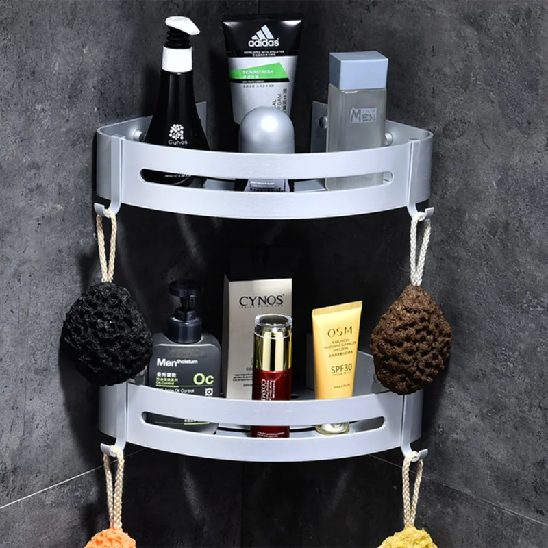 

Shower Caddy, Durable 2-Pack No Rust Aluminum Bathroom Shelf, Easy Install, Wall Mount Corner Organizer, Storage for Kitchen, Ba